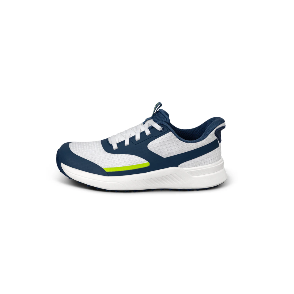 Orthofeet Men’s Fairway Orthopedic Waterproof Golf Shoes – White/Navy/Lime
