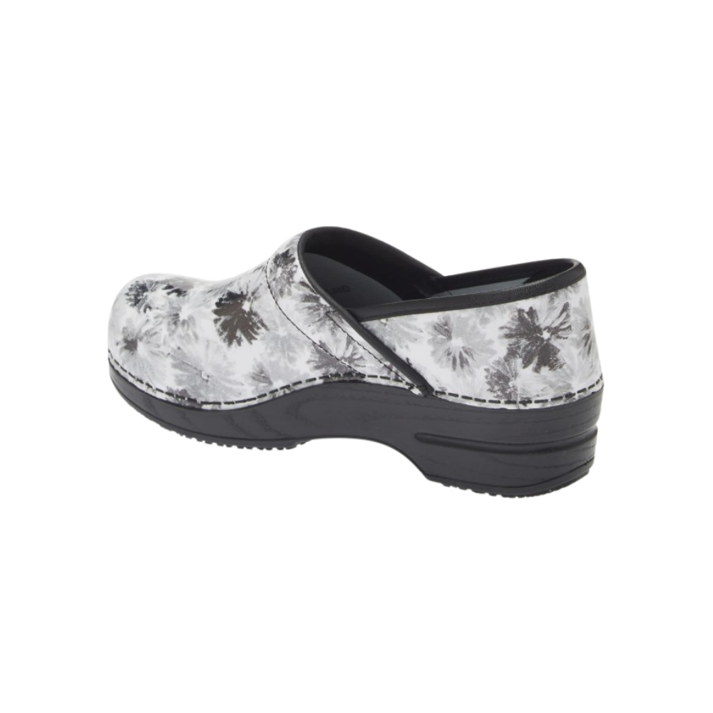 Sanita Inkwell Printed Patent Women’s Clogs – Black