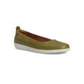 SoftWalk Disa Women's Leather Slip-On Flat - Olive Nubuck