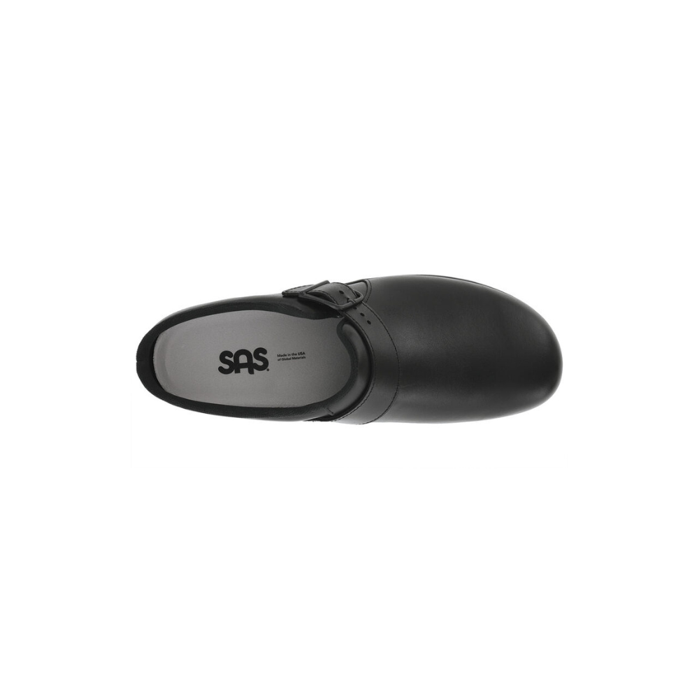 SAS Women's Clog - Comfort Leather Clog - Black