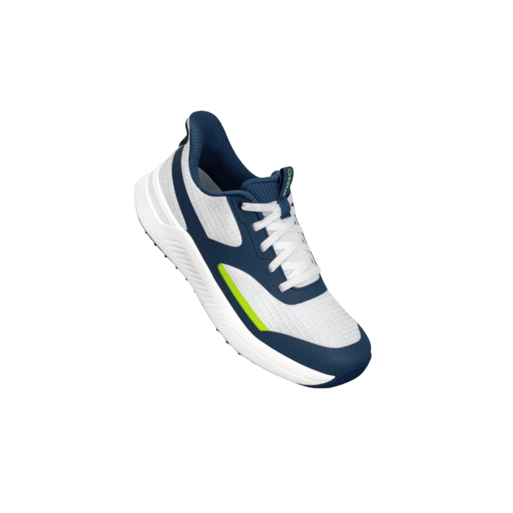 Orthofeet Men’s Fairway Orthopedic Waterproof Golf Shoes – White/Navy/Lime