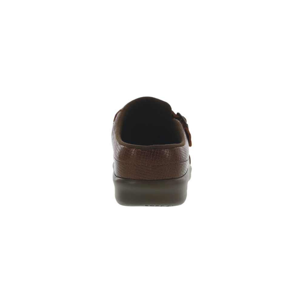 SAS Women's Clog - Comfort Leather Clog - Woven Brown
