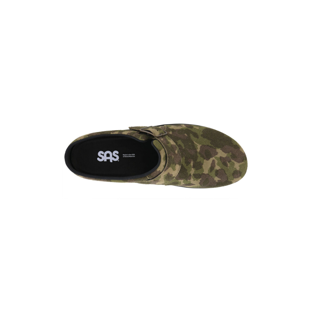 SAS Women's Clog - Comfort Leather Clog - Camo