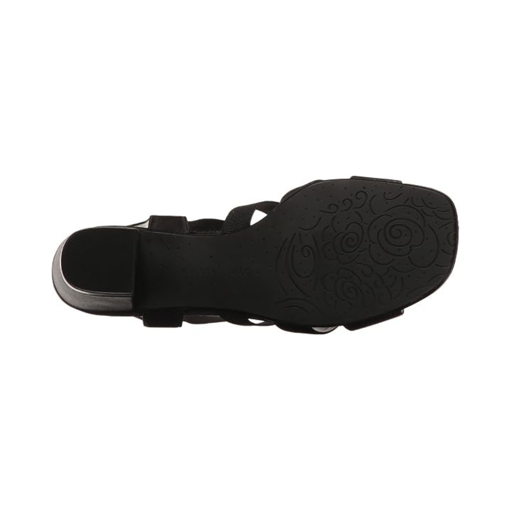 David Tate Women's Eve Jeweled Evening Sandal - Black Satin