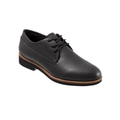 SoftWalk Whitby Women's Leather Oxford Flat - Black