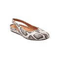 SoftWalk Sandy Women's Slingback Flat - Black/White Snake