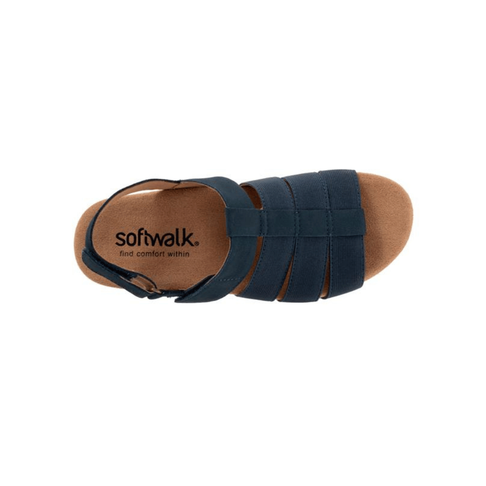 SoftWalk Women's Burnaby Fisherman Sandal - Navy Nubuck