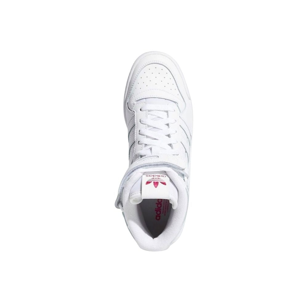 Adidas Originals Women's Forum Mid Sneakers - Cloud White / Shock Pink