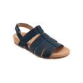SoftWalk Women's Burnaby Fisherman Sandal - Navy Nubuck