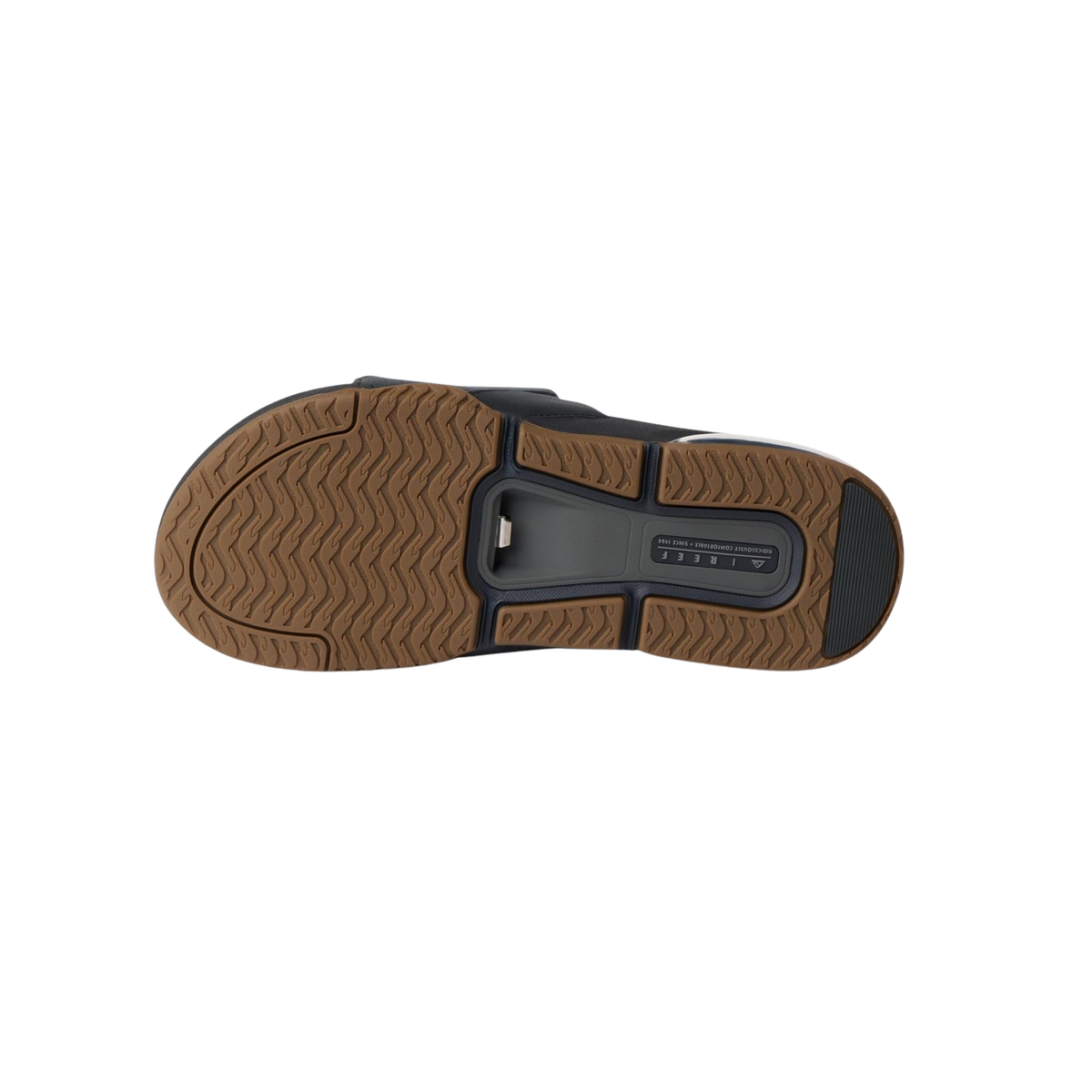 Reef Fanning + Slide Sandals - Men's - Black/Grey