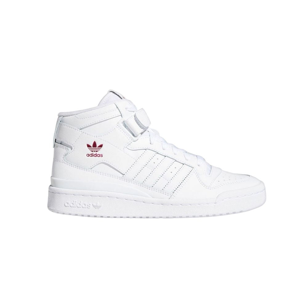 Adidas Originals Women's Forum Mid Sneakers - Cloud White / Shock Pink