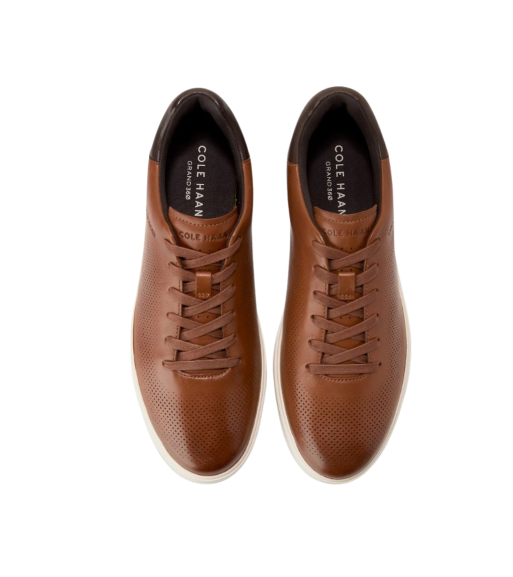 Cole Haan Men's GrandPrø Angleace Sneakers - British Tan/Dark Chocolate/Ivory