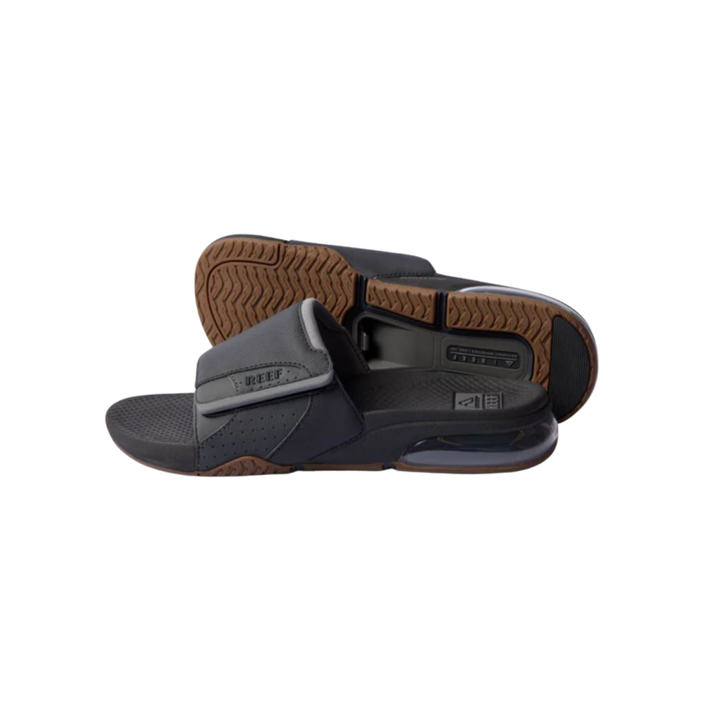Reef Fanning + Slide Sandals - Men's - Black/Grey