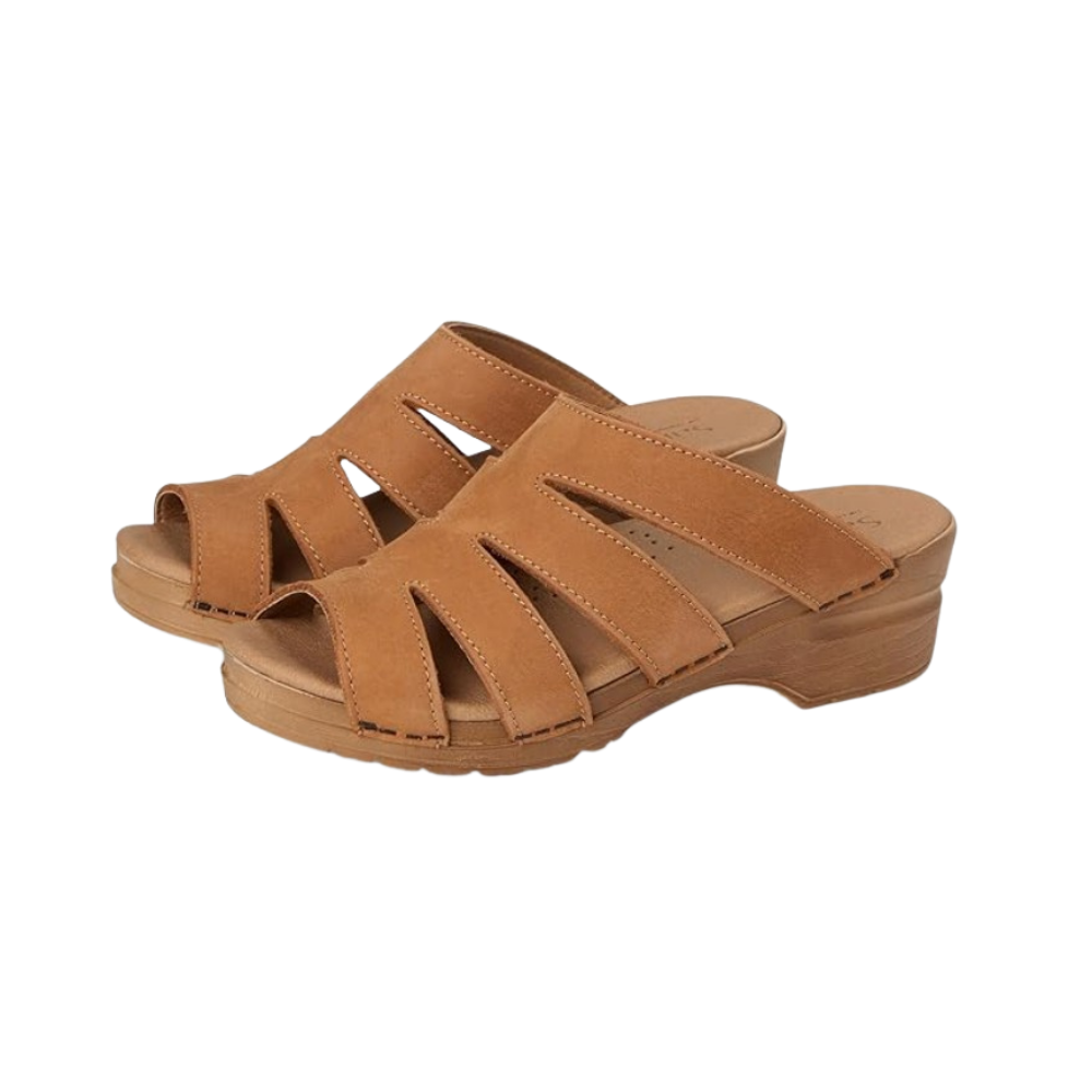 Sanita Monika Women’s Oil Leather Sandals – Chestnut