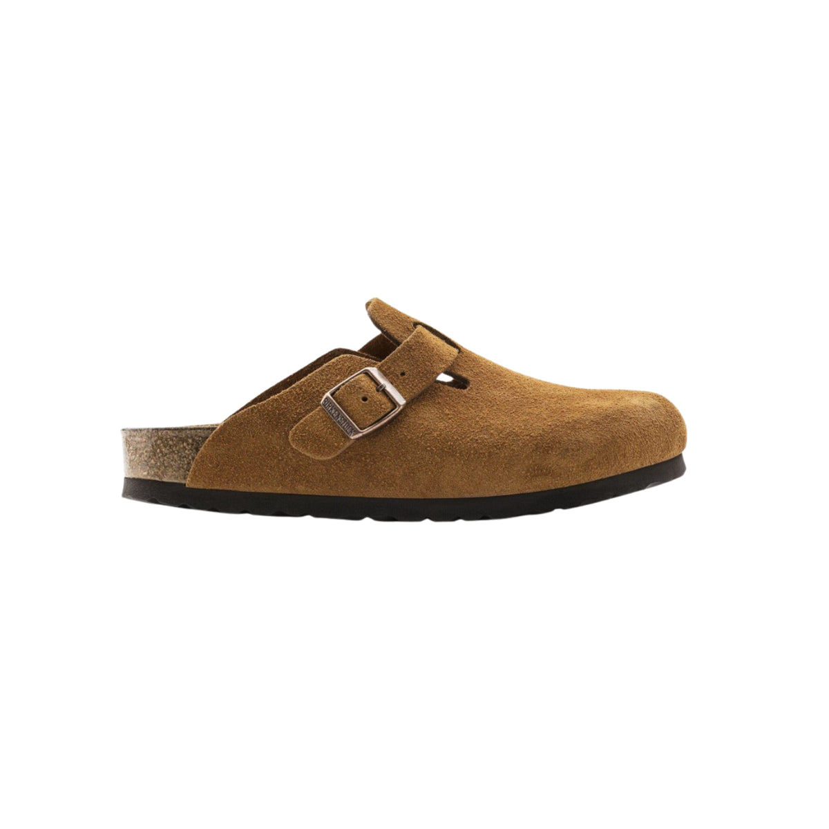 Birkenstock Boston Soft Footbed Unisex Suede Leather Clog Sandals - Mink
