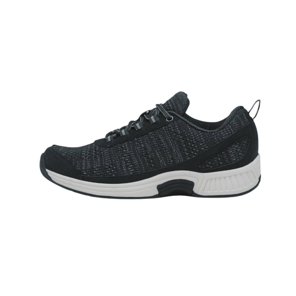 Orthofeet Men’s Lava Stretchable Orthopedic Athletic Shoes – Black