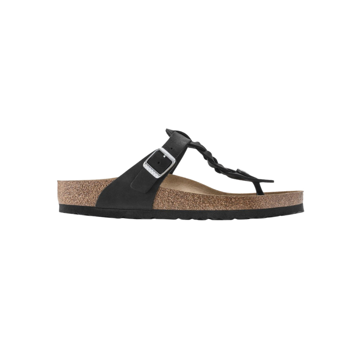 Birkenstock Gizeh Braided - Black Leather Sandals