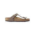 Birkenstock Gizeh – Birkibuc Women's Leather Thong Sandals Mocha 43751