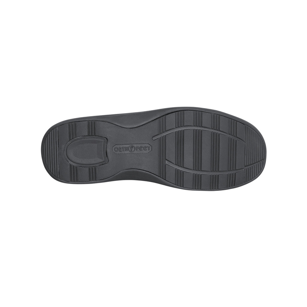 Orthofeet Vito Men's Hands-Free Suede Orthopedic Slipper Shoes - Black