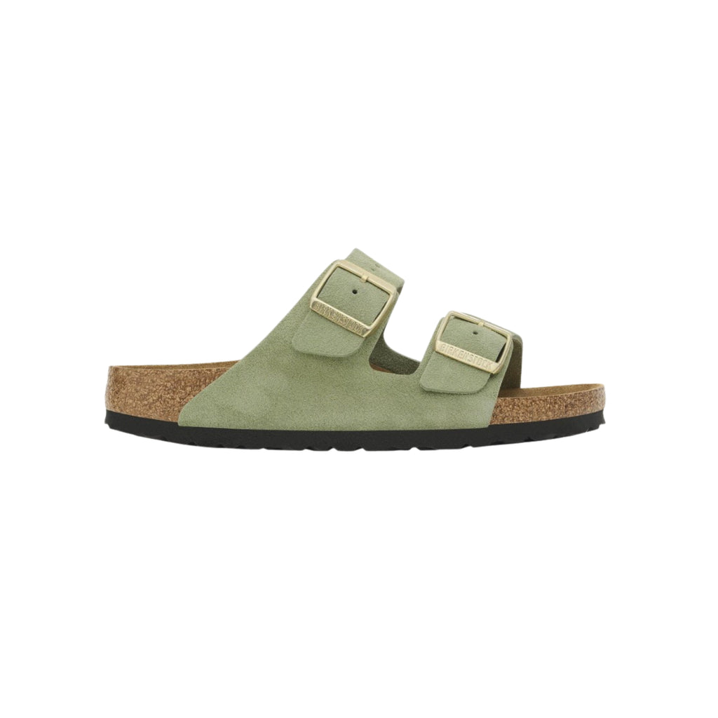Birkenstock Arizona Soft Footbed Suede Leather Green Tea Unisex Sandal