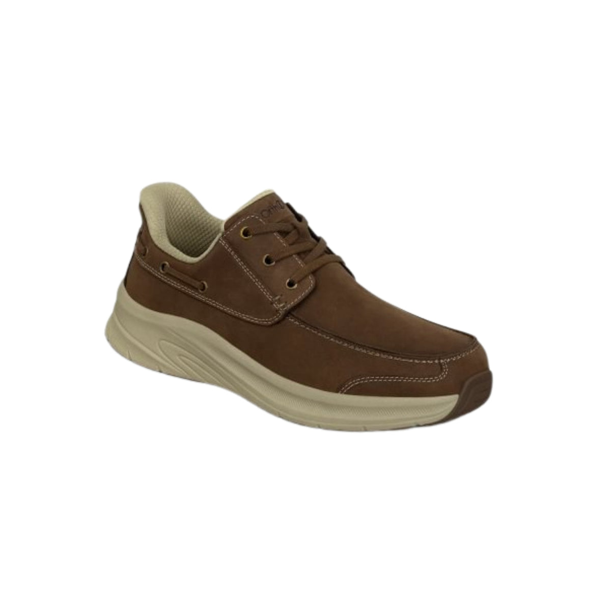 Orthofeet Men's Commander - Hands-Free Boat Shoe - Brown