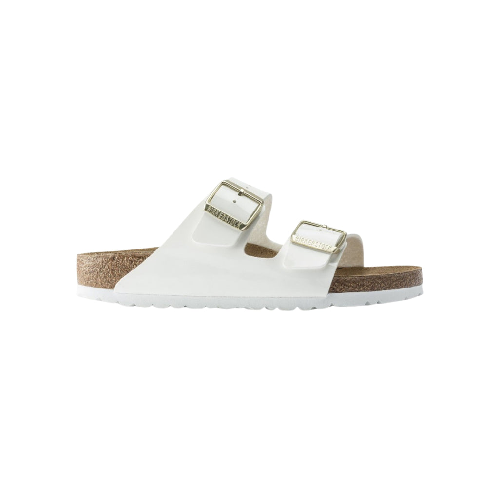 Birkenstock Unisex Arizona Birko Flor Sandals - Patent White