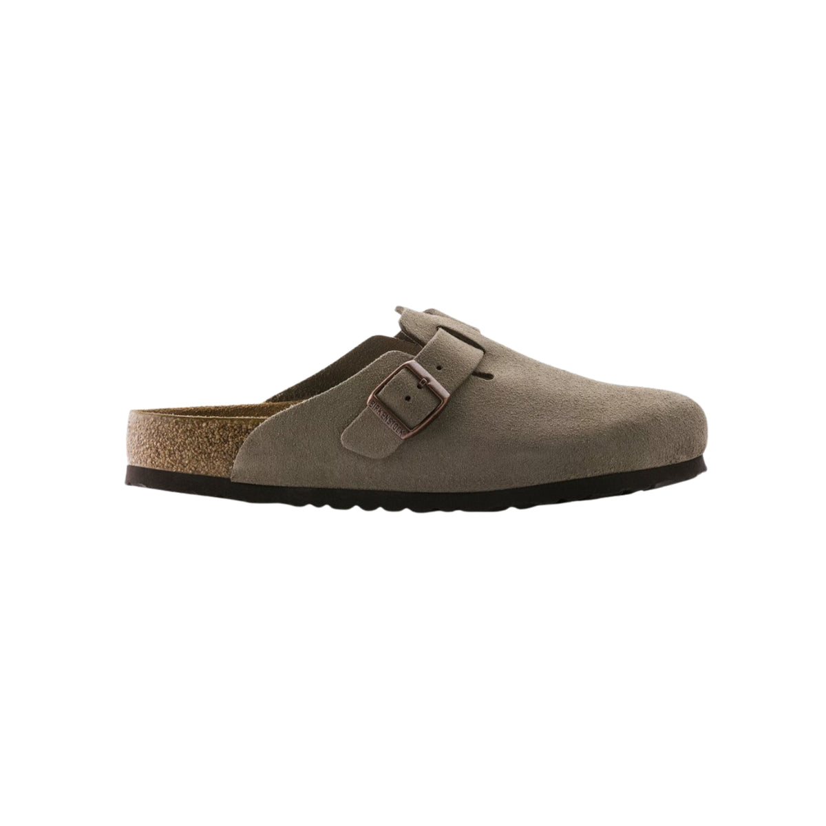 Birkenstock Boston Soft footbed Suede Leather Unisex Clog Sandal - Taupe