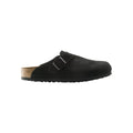 Birkenstock Boston Soft Footbed Unisex Suede Leather Clog Sandals - Black