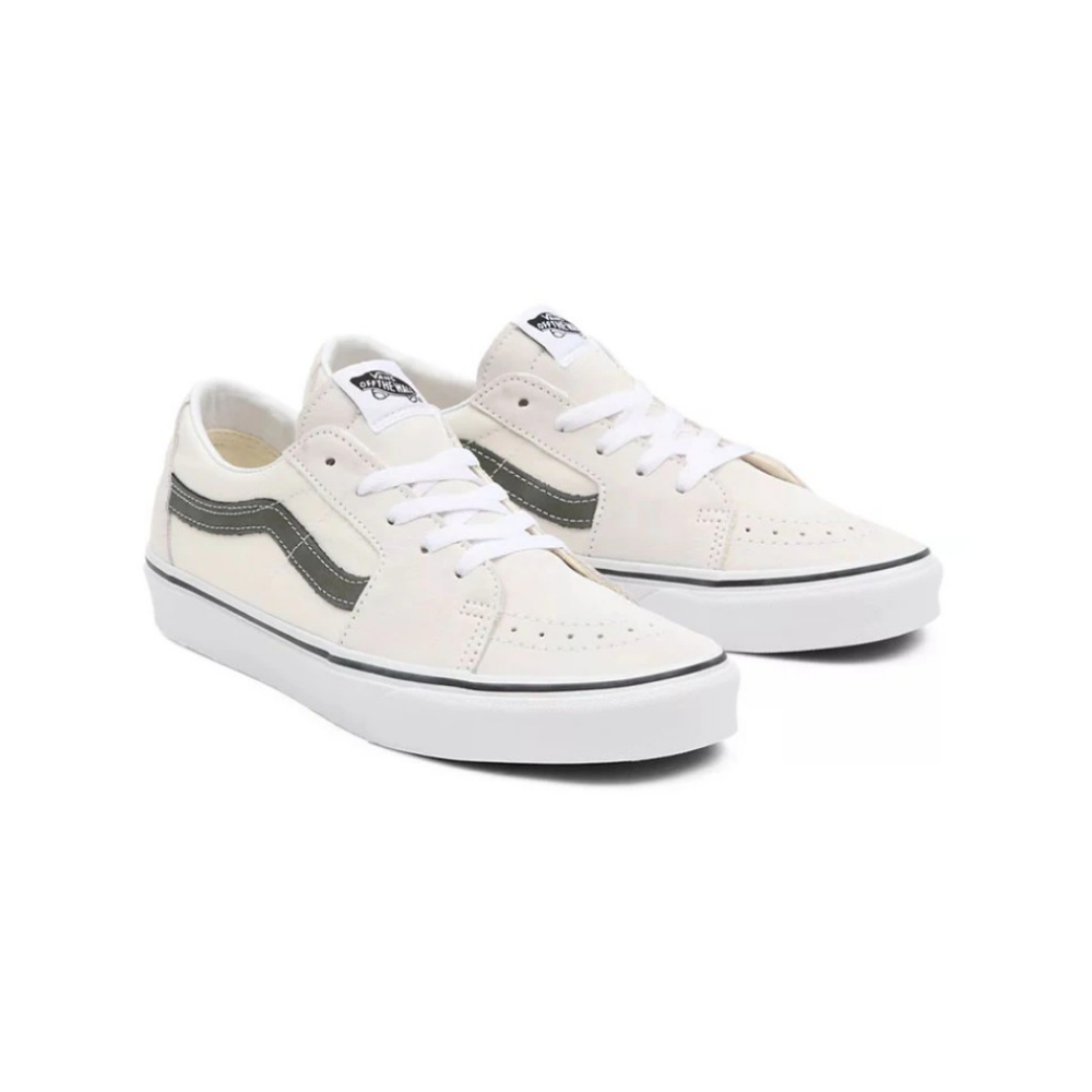 Vans Sk8-Low (Utility Pop) Unisex Sneakers - Blanc de Blanc / Khaki