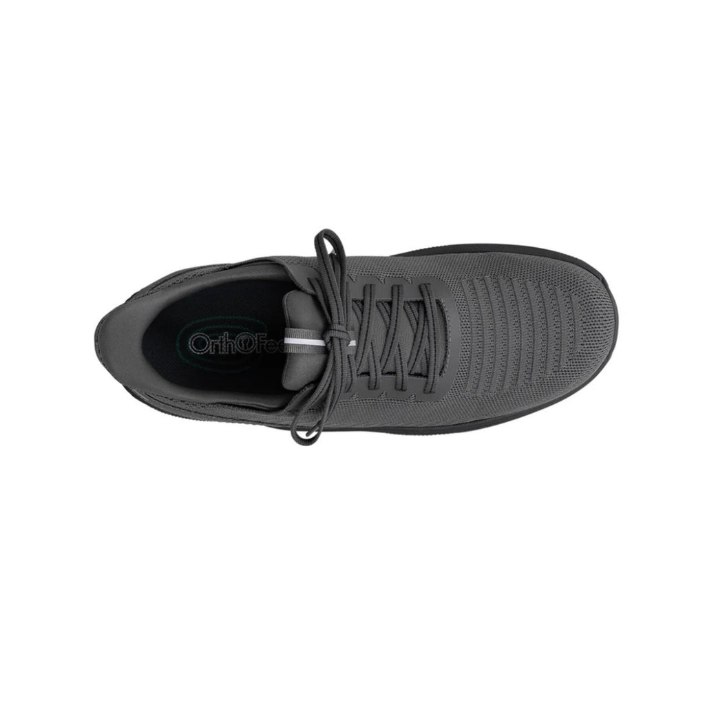Orthofeet Men’s Yari Hands-Free Slip-On Sneakers – Gray/Gray