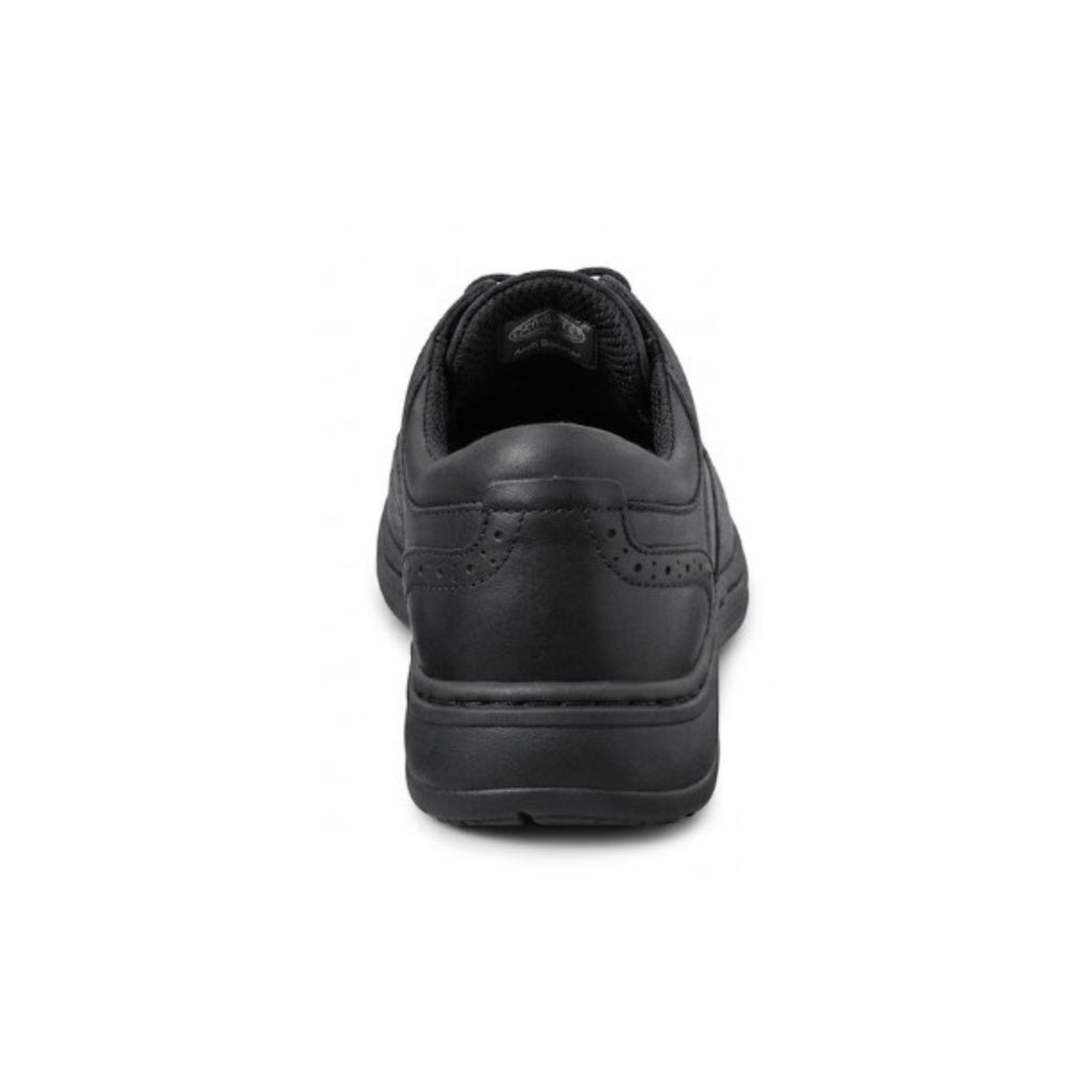 Orthofeet Men's Moreno Leather Orthotic Walking Shoes - Black