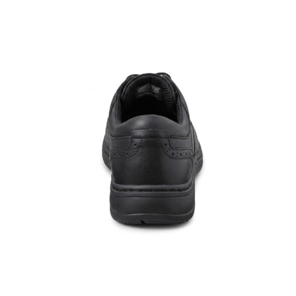 Orthofeet Men's Moreno Leather Orthotic Walking Shoes - Black