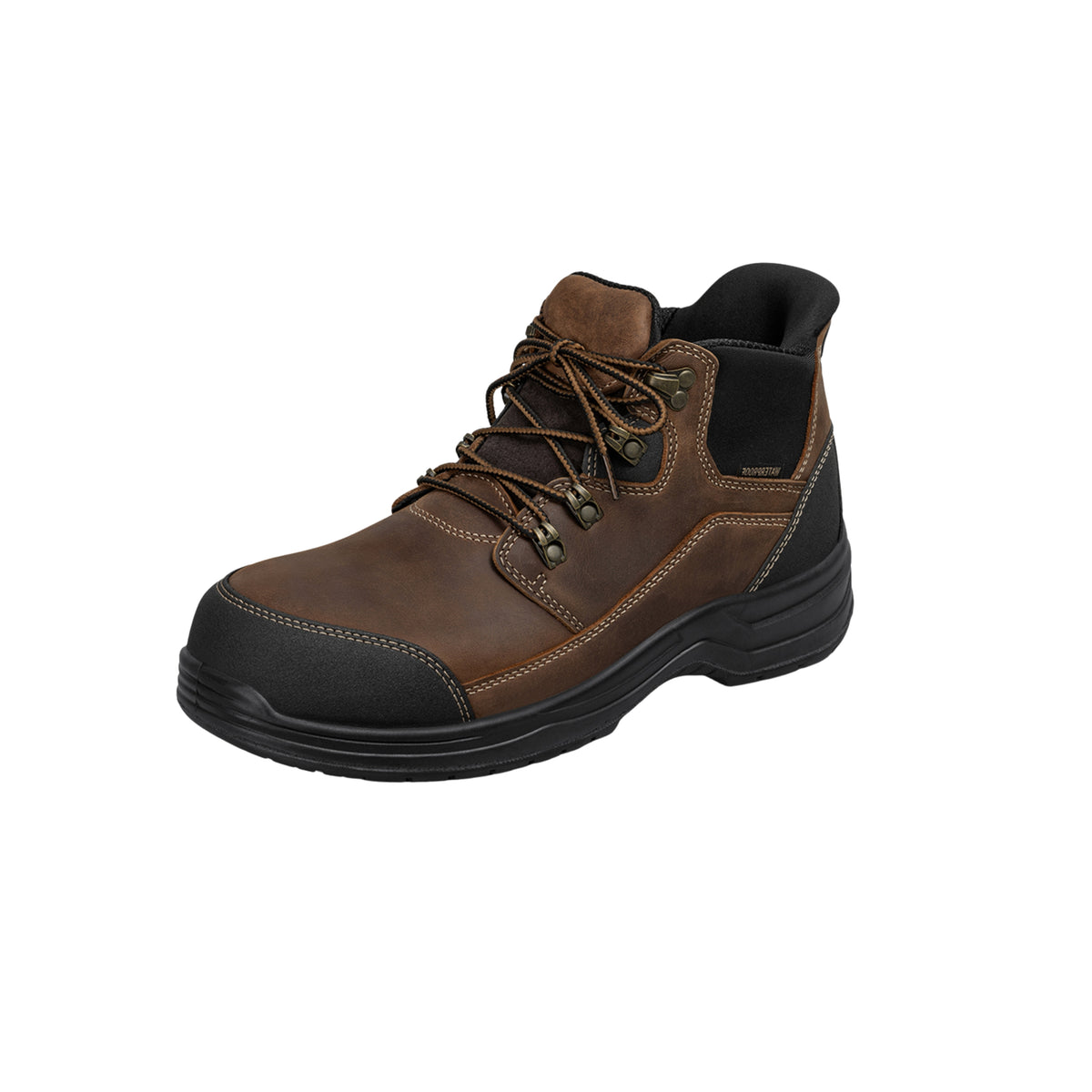 Orthofeet Men's Graphite Hands-Free Waterproof Safety Toe Work Boots - Brown