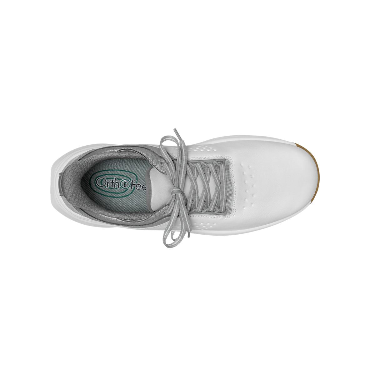 Orthofeet Men's Birdie Hands-Free Water-Repellent Golf Shoes - White