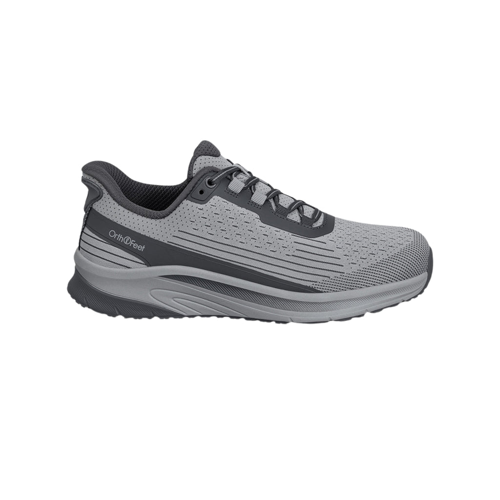 Orthofeet Men's Dash Hands-Free Slip-On Sneakers – Gray
