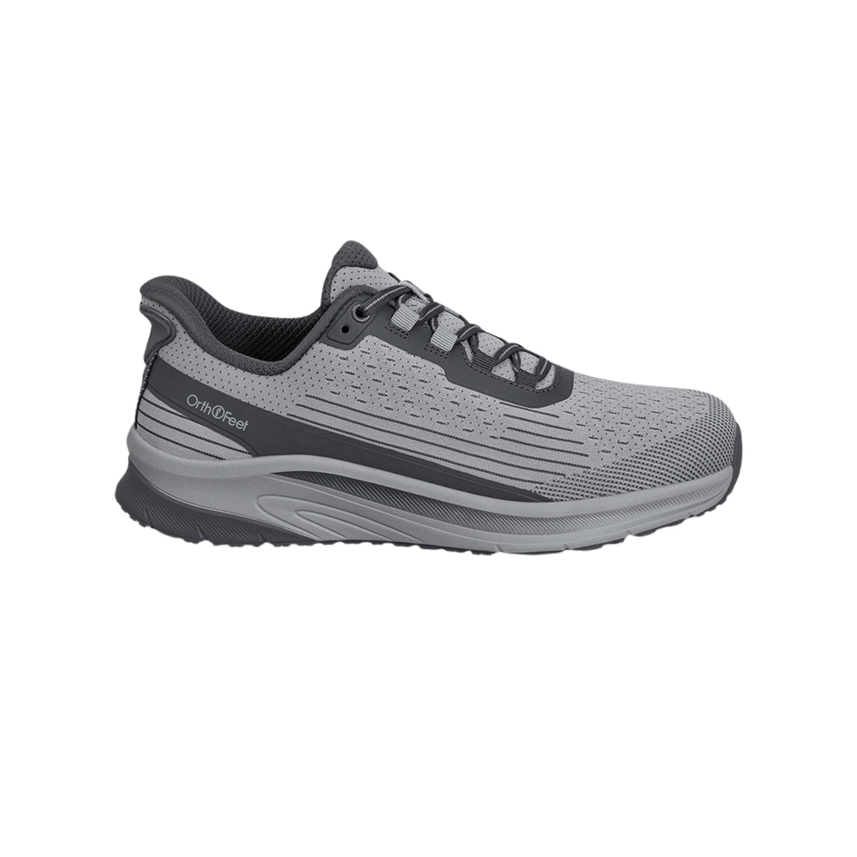 Orthofeet Men's Dash Hands-Free Slip-On Sneakers – Gray