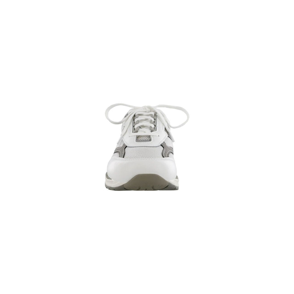 SAS Men's Journey Mesh Lightweight Sport Walking Shoe – White / Gray