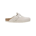 Birkenstock Boston Soft Footbed Suede Clog – Unisex, Antique White Color