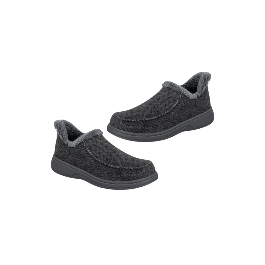 Orthofeet Men’s Vito Hands-Free Slip-On Sneakers – Charcoal