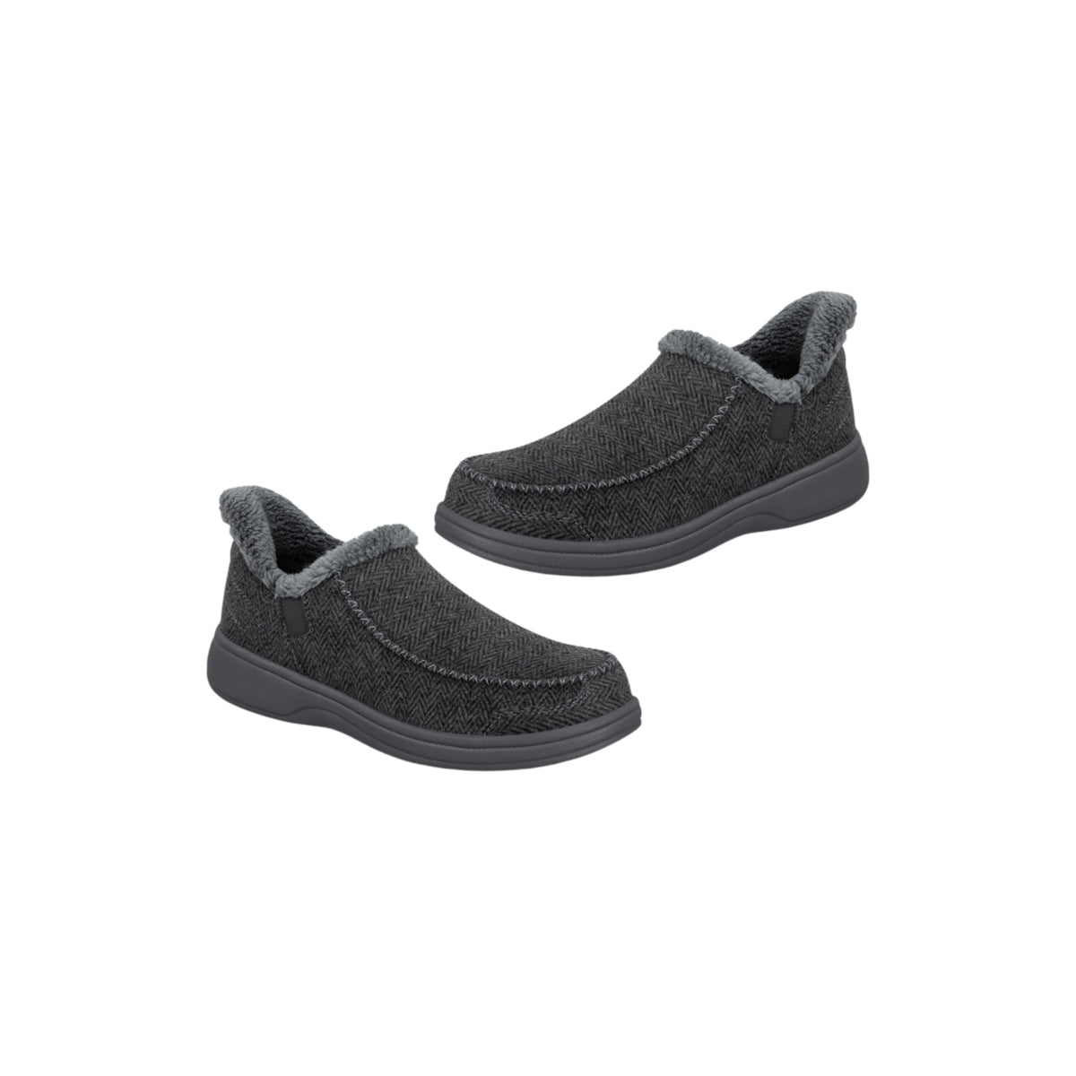 Orthofeet Men’s Vito Hands-Free Slip-On Sneakers – Charcoal