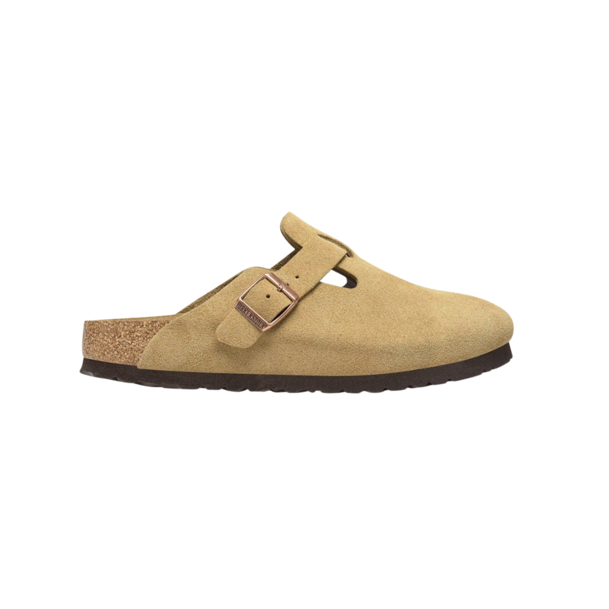 Birkenstock Boston BS Suede Unisex Sandals - Latte Cream