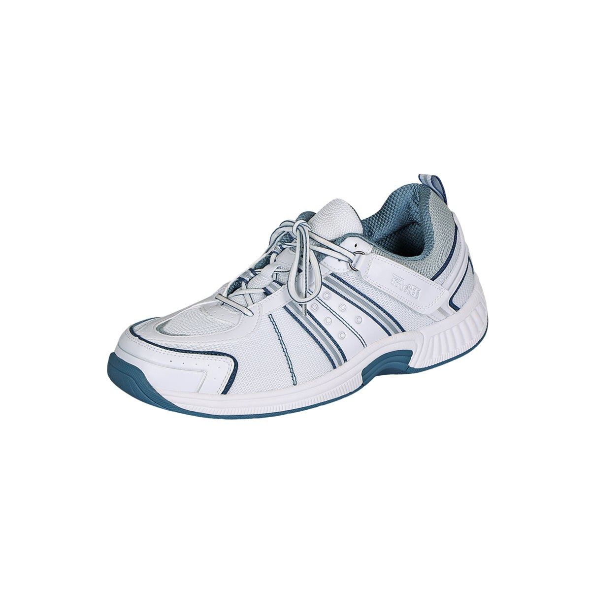 Orthofeet Men's Monterey Bay Tie-Less Athletic Sneakers – White