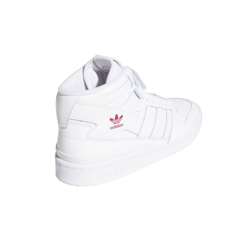 Adidas Originals Women's Forum Mid Sneakers - Cloud White / Shock Pink
