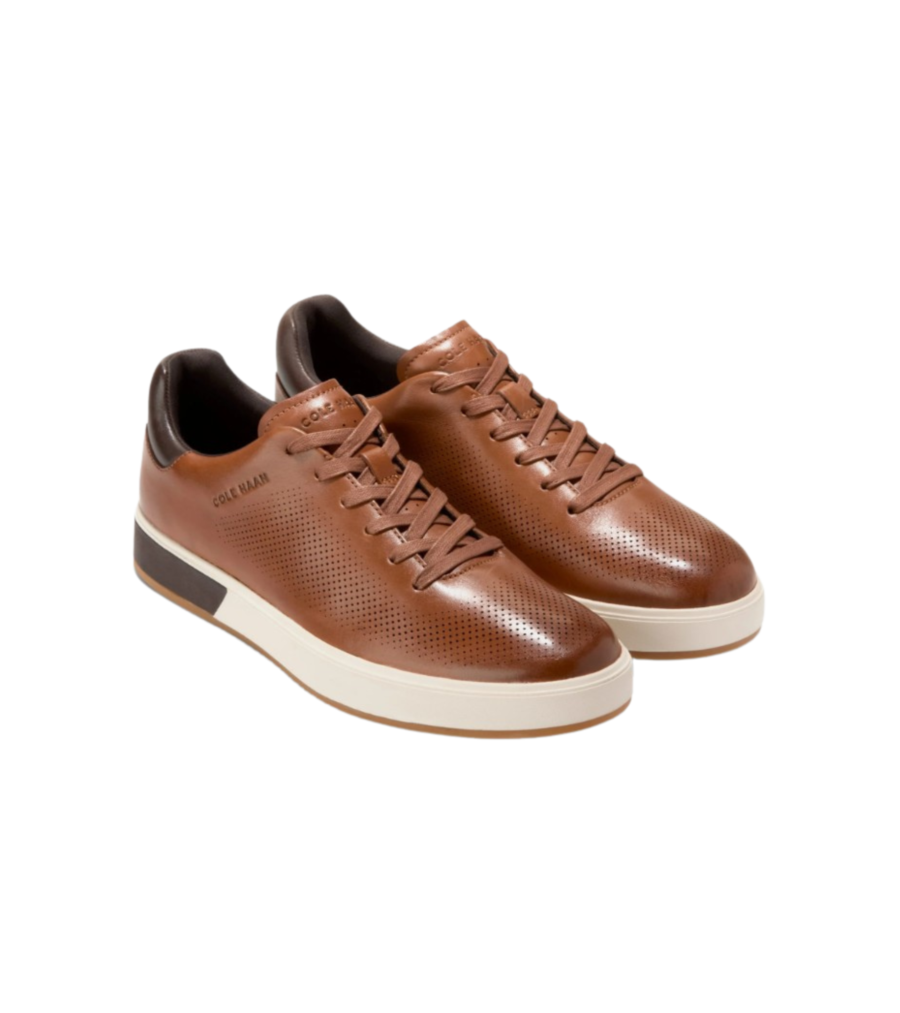 Cole Haan Men's GrandPrø Angleace Sneakers - British Tan/Dark Chocolate/Ivory
