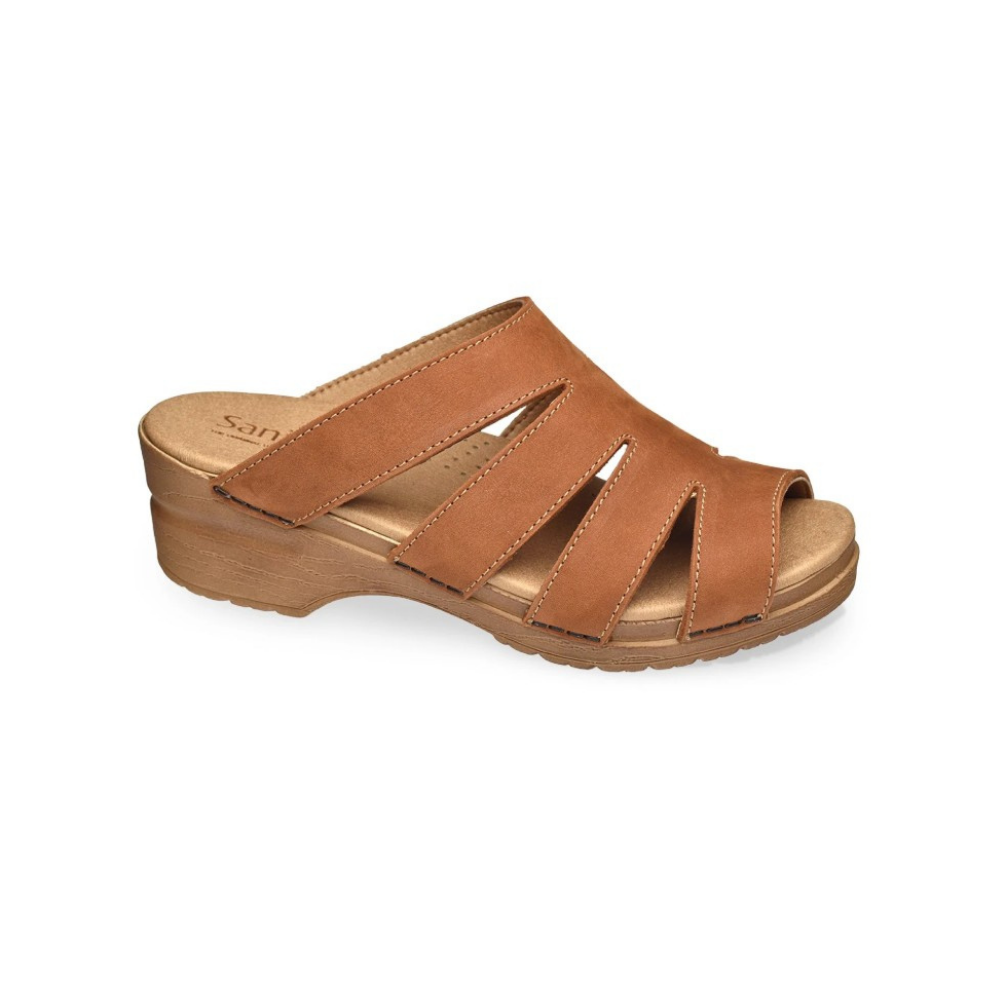Sanita Monika Women’s Oil Leather Sandals – Chestnut