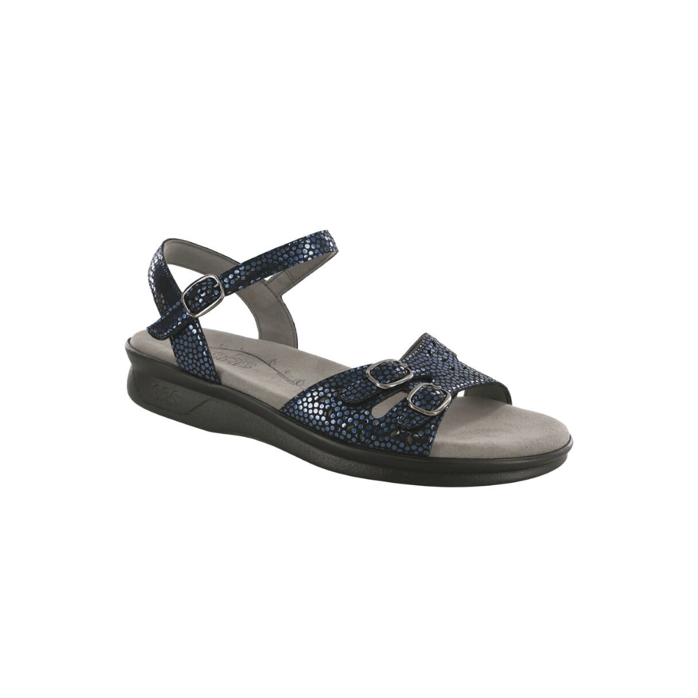 SAS Women's Duo - Quarter Strap Comfort Sandal - Navy Perla