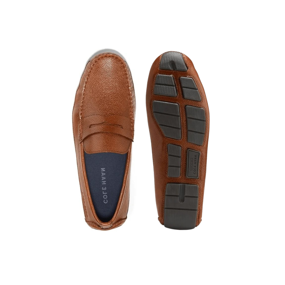 Cole Haan Men's Wyatt Penny Driver, Leather Shoes British Tan/Nicotine