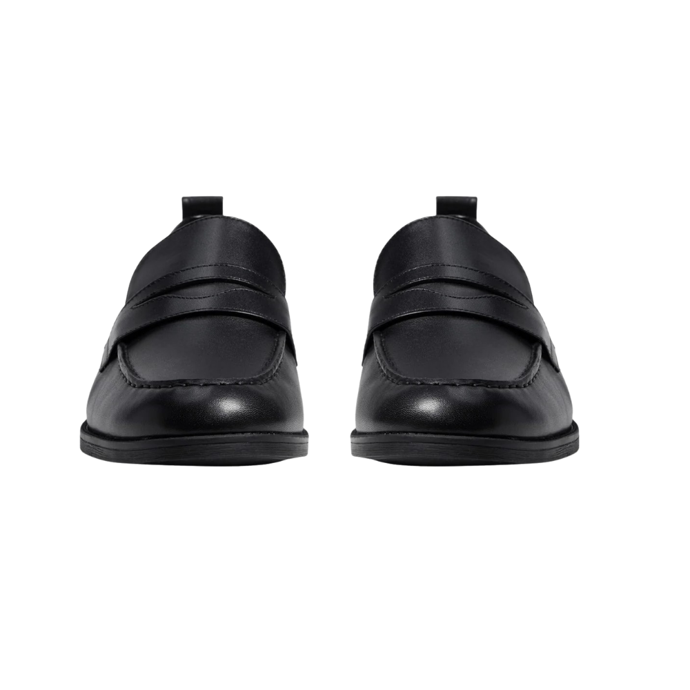 Cole Haan Women's Stassi Penny Loafer Leather Shoes - Black