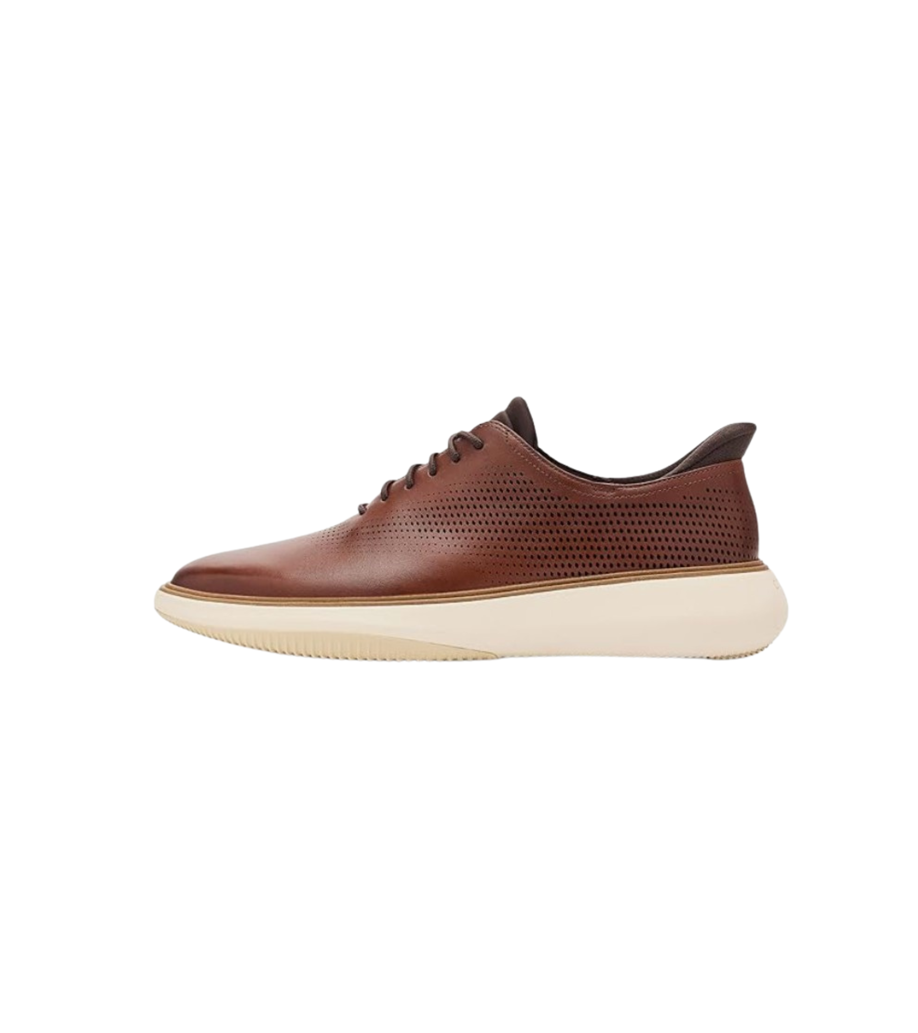 Cole Haan Men's Grand Phaze Laser Quick-On Leather Oxford - British Tan/Dark Natural