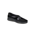 SAS Women's Crissy - Comfort Adjustable Sandal - Black Patent